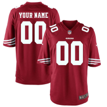 Youth Nike San Francisco 49ers Red Team Color Game Customized Jersey