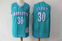 NBA Charlotte Hornets 30 Dell Curry Green 1992-93 Hardwood Classics Men Jersey