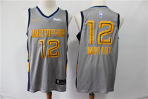 NBA Grizzlies 12 Ja Morant Grey City Edition Nike Men Jersey