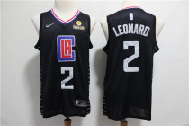 NBA Clippers 2 Kawhi Leonard Black Swingman Nike Men Jersey