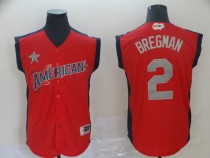 American League  #2 Bregman Red 2019 MLB All-Star Game Workout Jersey