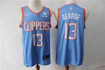NBA Clippers13 Paul George Blue Nike Men Jersey 