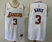 NBA Lakers #3 Anthony Davis White Nike Swingman Men Jersey With Logo