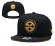 NFL Pittsburgh Steelers Black With Gold Snapbacks Hats