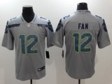 Nike Seattle Seahawks #12 Fan Grey Vapor Untouchable Limited Jersey