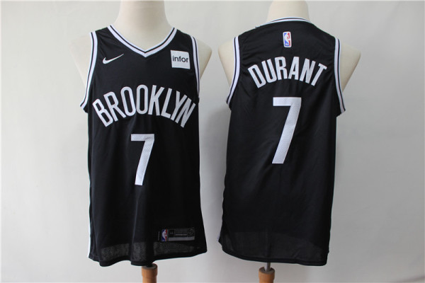 NBA Brooklyn Nets #7 Kevin Durant Black Nike Men Jersey
