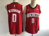 NBA Houston Rockets 0 Russell Westbrook Red Icon Nike Men Jersey