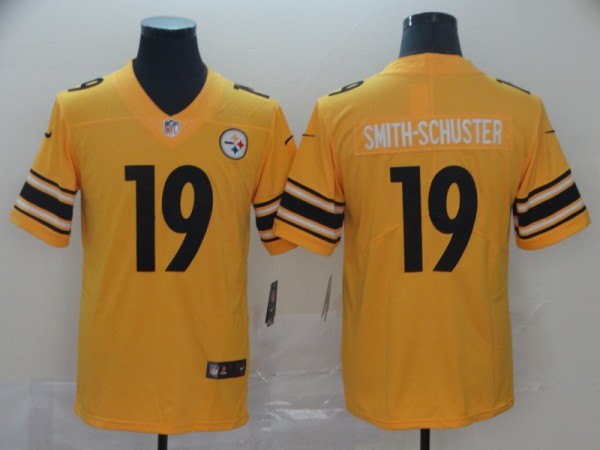 Nike Pittsburgh Steelers #19 JuJu Smith-Schuster Inverted Legend Gold Men Jersey