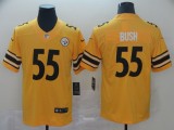 Nike Pittsburgh Steelers #55 Devin Bush Inverted Legend Gold Men Jersey