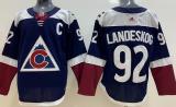 Men's Adidas Colorado Avalanche #92 Gabriel Landeskog Navy Blue Stitched NHL Jersey