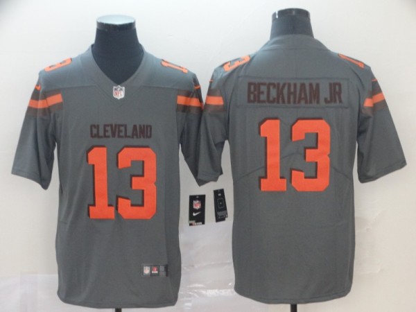 Nike Cleveland Browns #13 Odell Beckham Jr. Grey Inverted Legend Men Jersey