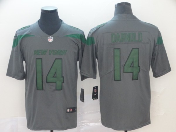 Nike New York Jets #14 Sam Darnold Grey Inverted Legend Men Jersey
