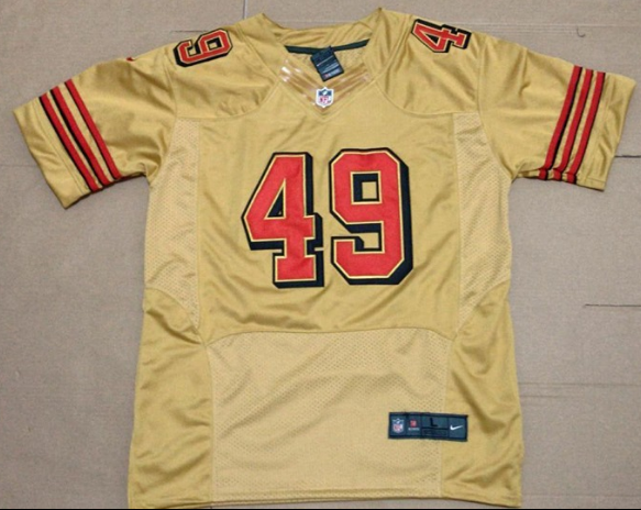 Men's Nike Customized San Francisco 49ers Gold Elite Jersey