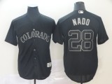 MLB Rockies #28 Nolan Arenado Nado Black 2019 Players' Weekend Player Men Jersey