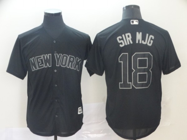 MLB Yankees #18 Didi Gregorius Sir MJG Black 2019 Players Weekend Player Men Jersey