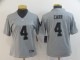 Women Nike Raiders #4 Derek Carr Grey Inverted Legend Jersey