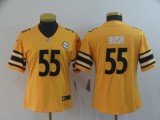 Women Nike Pittsburgh Steelers #55 Devin Bush Inverted Legend Gold Jersey