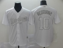 MLB Dodgers #10 Justin Turner RedTurn2 White 2019 Players Weekend Player Men Jersey
