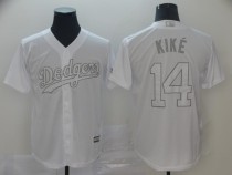 MLB Dodgers #14 Enrique Hernandez Kike White 2019 Players Weekend Player Men Jersey