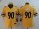 Women Nike Pittsburgh Steelers #90 T.J. Watt Inverted Legend Gold Jersey