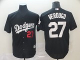 MLB Los Angeles Dodgers #27 Verdugo Black Game Men's Jersey