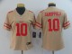 Women Nike San Francisco 49ers #10 Jimmy Garoppolo Gold Inverted Legend Jersey