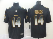 Minnesota Vikings #14 Stefon Diggs 2019 Black Smoke Fashion Limited Men Jersey