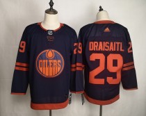 NHL Oilers #29 Leon Draisaitl Blue 50th anniversary Adidas Men Jersey