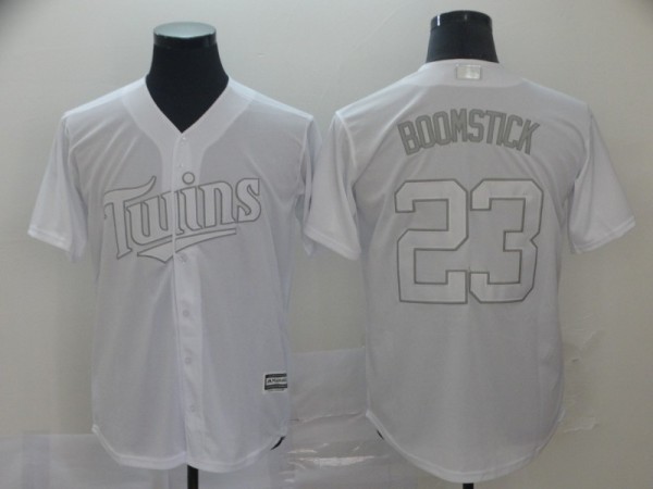MLB Twins #23 Nelson Cruz Boomstick White 2019 Players Weekend Player Men Jersey