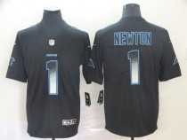 Carolina Panthers #1 Cam Newton Black 2019 Smoke Fashion Limited Men Jersey