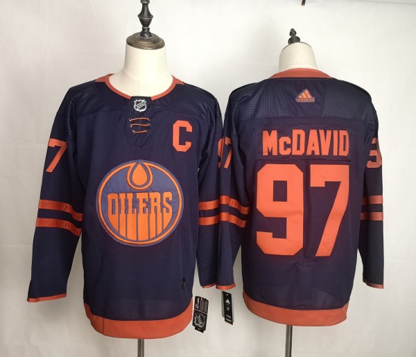 NHL Oilers #97 McDavidBlue 50th anniversary Adidas Men Jersey