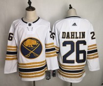 NHL Sabres #26 Rasmus Dahlin White 50th anniversary Adidas Men Jersey