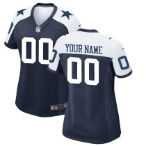 Women Nike Dallas Cowboys Bule Throwback Game Customized Jersey 