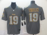 Nike Vikings #19 Adam Thielen Gray Static Vapor Untouchable Limited Men Jersey