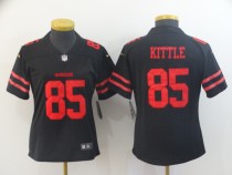 Women's Nike San Francisco 49ers #85 Kittle Black Vapor Untouchable Limited Jersey