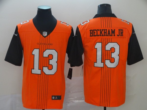 Men's Cleveland Browns #13 Odell Beckham Jr. Orange 2019 City Edition Limited Jersey