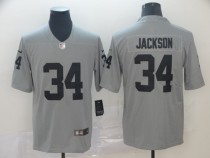 Nike Raiders #34 Bo Jackson Grey Inverted Legend Men Jersey