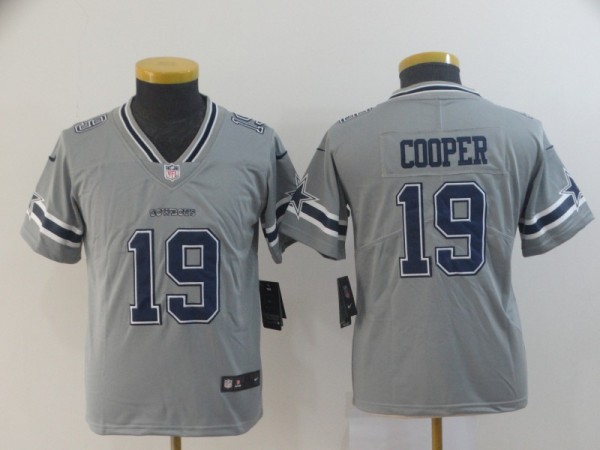 Women Nike Cowboys #19 Amari Cooper Grey Inverted Legend Jersey