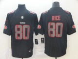 Nike San Francisco 49ers #80 Jerry Rice Black Impact Rush Limited Men Jersey