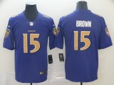 Nike Ravens #15 Marquise Brown Purple Color Rush Limited Men Jersey