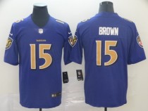 Nike Ravens #15 Marquise Brown Purple Color Rush Limited Men Jersey