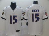 Nike Ravens #15 Marquise Brown White Vapor Untouchable Limited Men Jersey