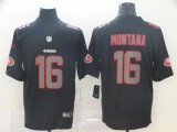 Nike San Francisco 49ers #16 Joe Montana Black Impact Vapor Limited Men Jersey