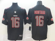 Nike San Francisco 49ers #16 Joe Montana Black Impact Vapor Limited Men Jersey