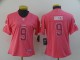 Women Nike Saints #9 Drew Brees Pink Fashion NFL Jersey