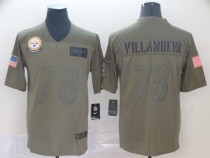 Nike Steelers #78 Alejandro Villanueva 2019 Olive Salute To Service Limited Men Jersey