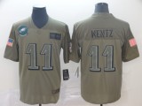 Nike Eagles #11 Carson Wentz 2019 Olive Salute To Service Limited Men Jersey