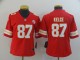 Women Kansas City Chiefs #87 Kelce Red Vapor Untouchable Limited Jersey
