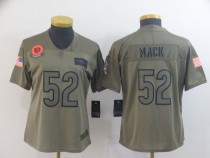 Women Nike Bears #52 Khalil Mack 2019 Olive Salute To Service Limited Jersey