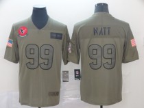 Nike Texans #99 J.J. Watt 2019 Olive Salute To Service Limited Men Jersey